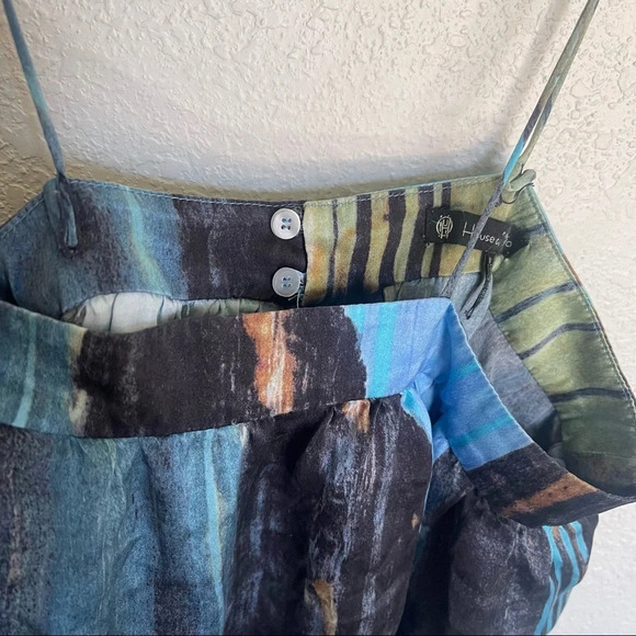 House of Harlow Silk Tiered Watercolor Dress - Picture 5 of 8